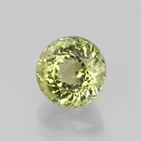 Turmalina verde natural de 0,95 ct, corte redondo, VVS-VS