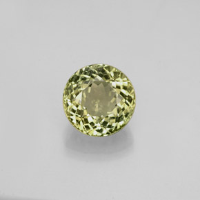 Turmalina verde natural de 1,10 ct, corte redondo, VVS
