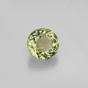 Turmalina verde natural de 1,10 ct, corte redondo, VVS