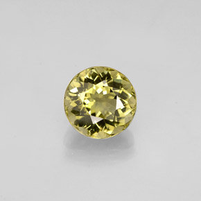 Turmalina oro natural de 0,99 ct, corte redondo, VVS