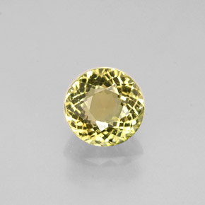 Turmalina verde natural de 0,89 ct, corte redondo, VVS