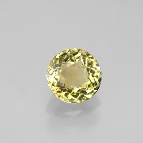Turmalina verde natural de 0,89 ct, corte redondo, VVS
