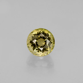 Turmalina oro natural de 0,82 ct, corte redondo, VVS