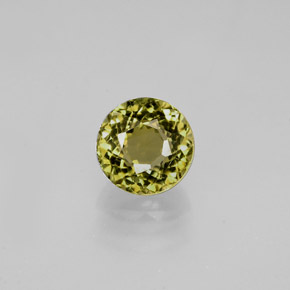 Turmalina oro natural de 0,77 ct, corte redondo, VVS