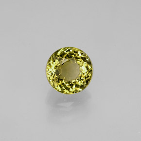 Turmalina oro natural de 0,77 ct, corte redondo, VVS