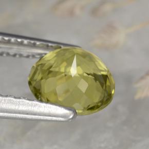 Turmalina amarillo natural de 0,72 ct, corte redondo, VVS-VS