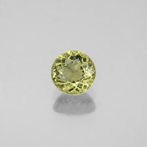 Turmalina verde natural de 0,58 ct, corte redondo, VS