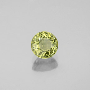 Turmalina verde natural de 0,58 ct, corte redondo, VS