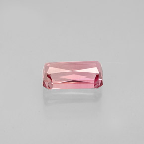 Turmalina rosa natural de 0,89 ct, corte esmeralda, VVS