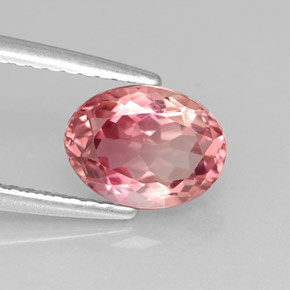 Turmalina rosa natural de 1,32 ct, corte óvalo, VVS-VS