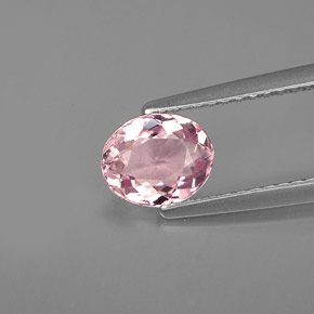 Turmalina rosa natural de 0,83 ct, corte óvalo, VS