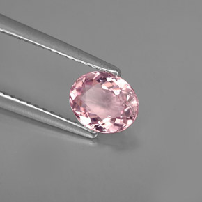 Turmalina rosa natural de 0,83 ct, corte óvalo, VS
