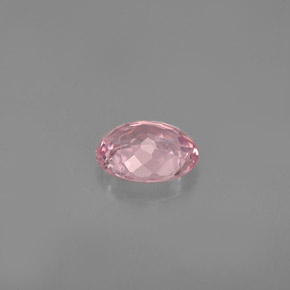 Turmalina rosa natural de 0,83 ct, corte óvalo, VS