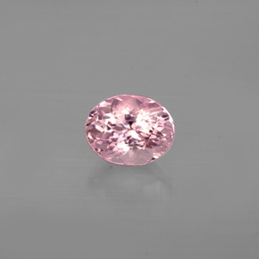 Turmalina rosa natural de 0,79 ct, corte óvalo, SI