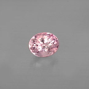 Turmalina rosa natural de 0,79 ct, corte óvalo, SI