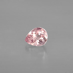 Turmalina rosa natural de 0,61 ct, en forma de pera, VVS-VS