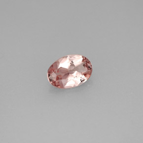 Turmalina rosa natural de 0,64 ct, corte óvalo, VVS-VS