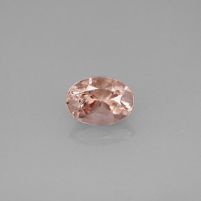 Turmalina rosa natural de 0,89 ct, corte óvalo, VS