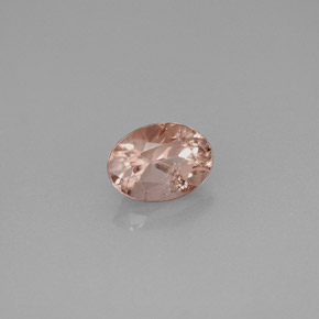 Turmalina rosa natural de 0,89 ct, corte óvalo, VS