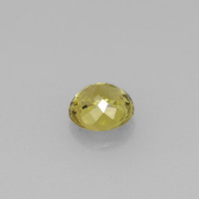 Turmalina amarillo natural de 0,53 ct, corte redondo, VS
