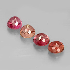 Gemas de turmalina multicolor natural de  ct, corte redondo, VVS-VS