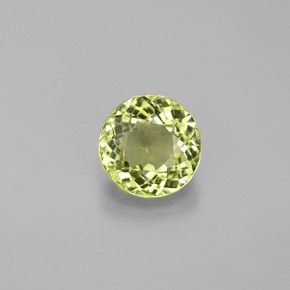 Turmalina verde natural de 0,76 ct, corte redondo, VVS-VS