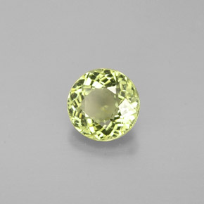 Turmalina verde natural de 0,76 ct, corte redondo, VVS-VS