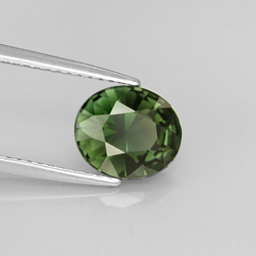 Turmalina verde natural de 1,76 ct, corte óvalo, VVS