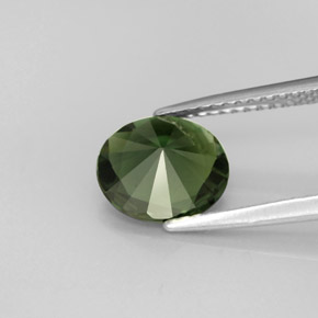 Turmalina verde natural de 1,76 ct, corte óvalo, VVS