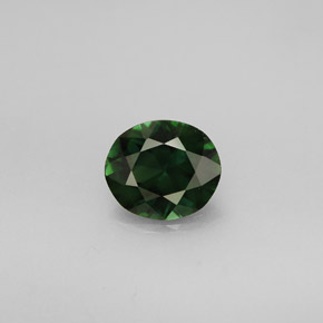 Turmalina verde natural de 1,09 ct, corte óvalo, VVS-VS