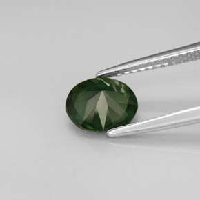 Turmalina verde natural de 1,09 ct, corte óvalo, VVS-VS