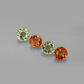 Gemas de turmalina multicolor natural de  ct, corte redondo, VVS-VS