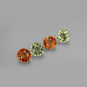 Gemas de turmalina multicolor natural de  ct, corte redondo, VVS-VS