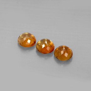 Gemas de turmalina naranja natural de  ct, corte redondo, VVS-VS