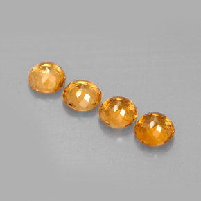 Gemas de turmalina naranja natural de  ct, corte redondo, VVS-VS