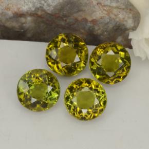 Gemas de turmalina verde natural de 1,74 ct, corte redondo, VVS-VS