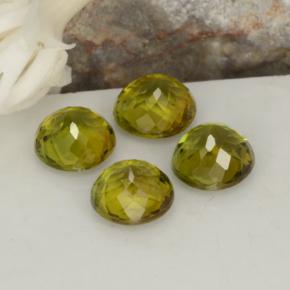 Gemas de turmalina verde natural de 1,74 ct, corte redondo, VVS-VS