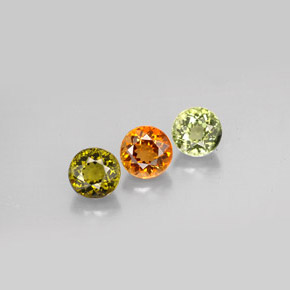 Gemas de turmalina multicolor natural de  ct, corte redondo, VVS-VS