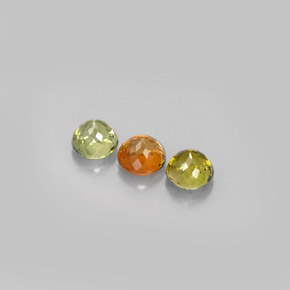 Gemas de turmalina multicolor natural de  ct, corte redondo, VVS-VS