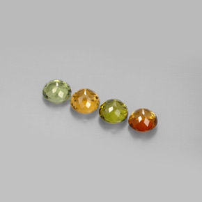 Gemas de turmalina multicolor natural de  ct, corte redondo, VVS-VS