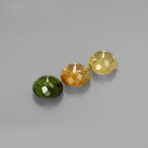 Gemas de turmalina multicolor natural de  ct, corte redondo, VVS-VS