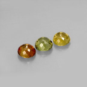 Gemas de turmalina multicolor natural de  ct, corte redondo, VVS-VS