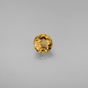 Turmalina amarillo natural de 0,62 ct, corte redondo, VVS-VS