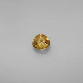 Turmalina amarillo natural de 0,62 ct, corte redondo, VVS-VS