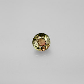 Turmalina multicolor natural de 0,55 ct, corte redondo, VVS-VS