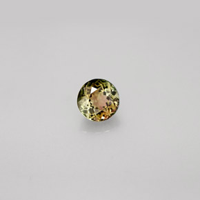 Turmalina multicolor natural de 0,55 ct, corte redondo, VVS-VS