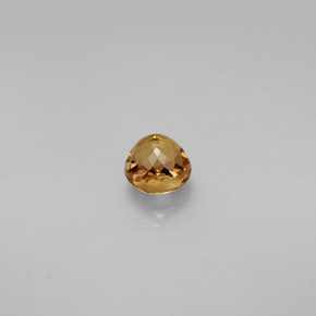 Turmalina amarillo natural de 0,67 ct, corte redondo, VVS-VS
