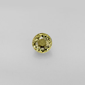Turmalina verde natural de 0,73 ct, corte redondo, VVS