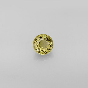 Turmalina verde natural de 0,73 ct, corte redondo, VVS
