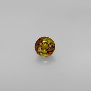 Turmalina multicolor natural de 0,61 ct, corte redondo, VVS